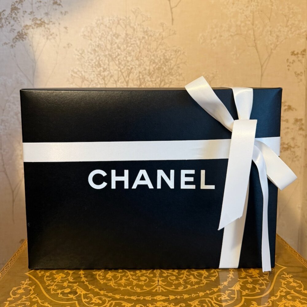 Authentic Chanel bag Box with Tissue Paper, Ribbon